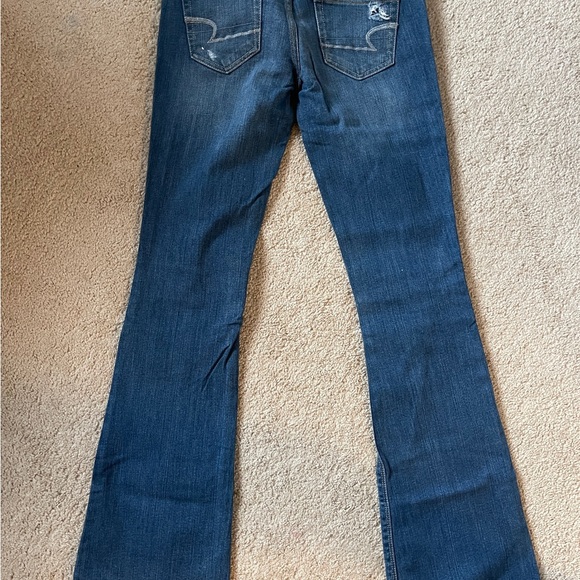 American Eagle stretch dark denim ”artist” jeans with holes - Picture 6 of 7